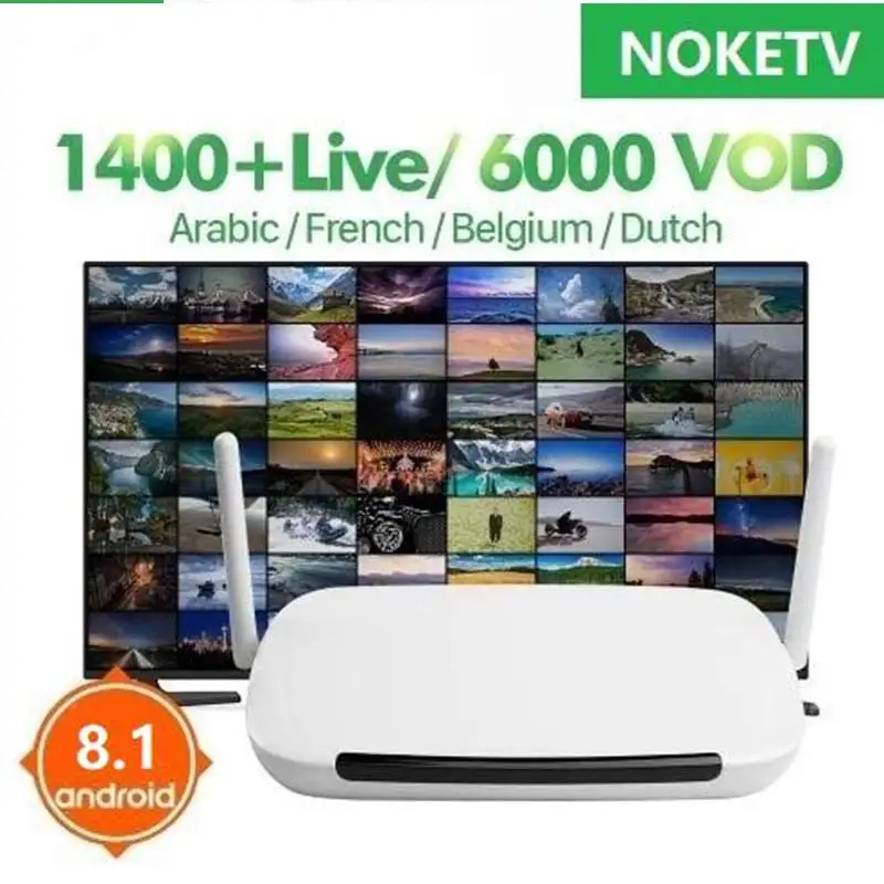 Leadcool Q9 Android 8,1 tv Box со смарт IP tv арабский французский 1 год NOKE tv подписка Испания арабский Португалия IP tv Box - Цвет: TV Box  (with code)