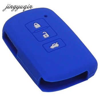 Keyforkess nuovo astuccio portachiavi in Silicone per Toyota Camry 7 Highlander 3 pulsanti Smart Car Key Cover - Jingyuqin nuovo astuccio portachiavi in Silicone per Toyota Camry 7 Highlander 3 pulsanti Smart Car