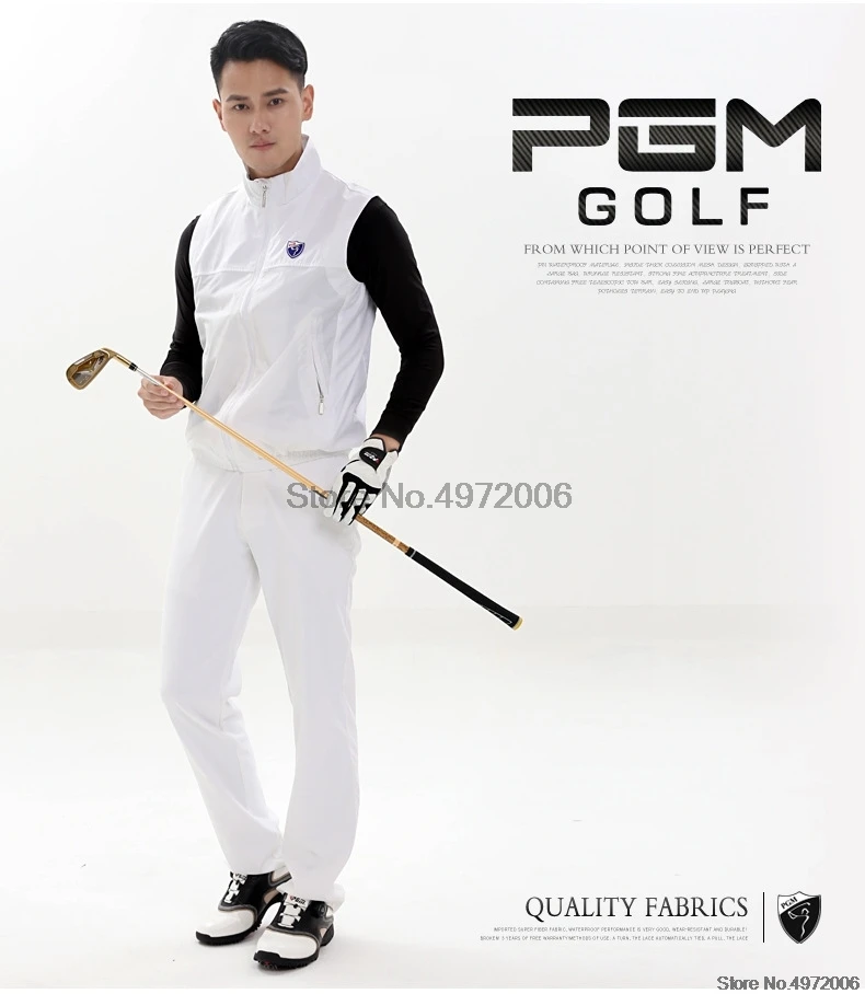 Pgm Мужская ветровка для гольфа, жилет без рукавов, водонепроницаемый жилет, мужская одежда на молнии, спортивная одежда AA11819