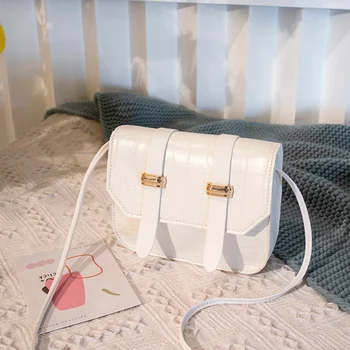 

2020 Fashion Trend Women Alligator Grain Shoulder Bag Mini PU Crossbody Adjustable Magnetic Buckle Cellphone Handbags Purse