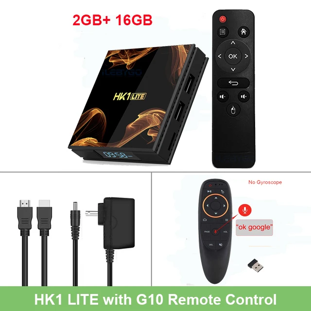 HK1 LITE ТВ приставка Android 9,0 Rockchip RK3228A Смарт ТВ приставка 28нм Четырехъядерный 4K HDR 2,4G Wifi Google плеер 2 Гб 16 Гб телеприставка - Цвет: 2GB 16GB G30