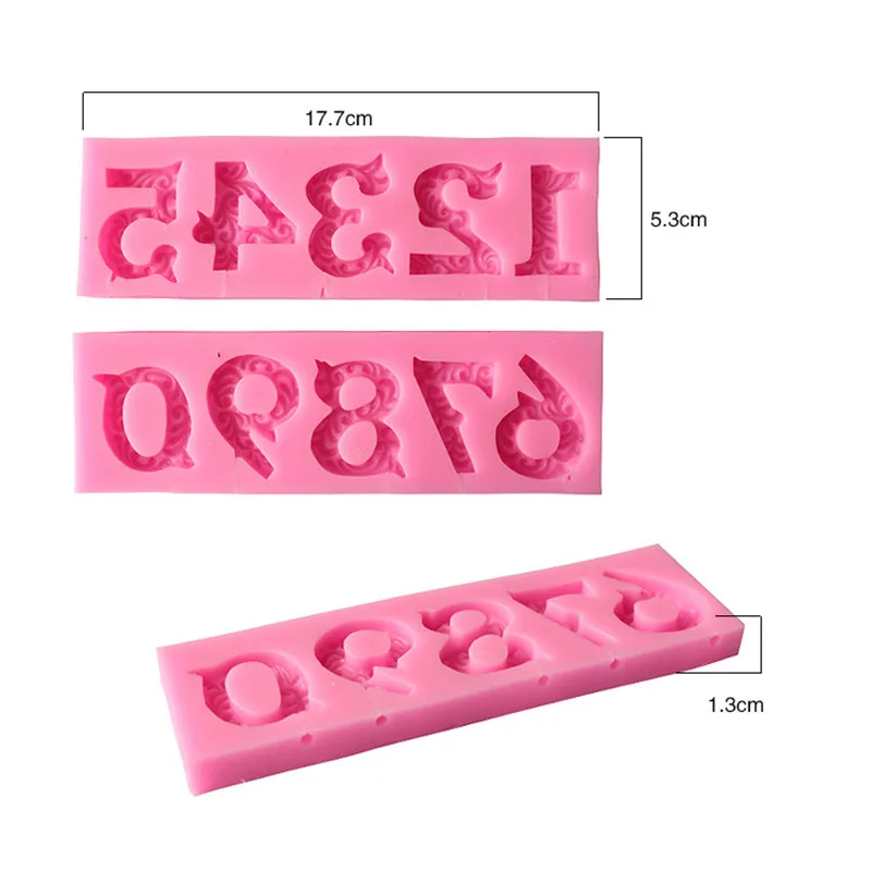 0-9 Numbers Birthday Digital Mold Lollipop Mould Number Shape Silicone Cake Mold Chocolate Mould Birthday Cake Tools3