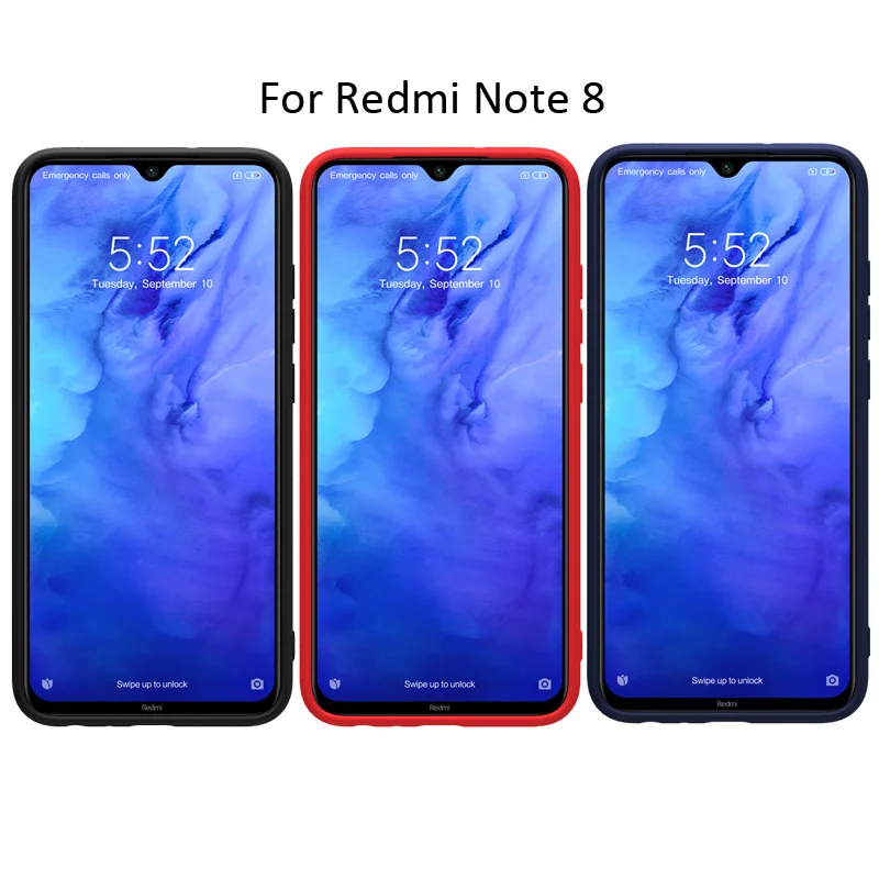 Жидкий силиконовый чехол Nillkin для Xiaomi Redmi Note 8 Pro, мягкий гелевый резиновый тонкий защитный чехол