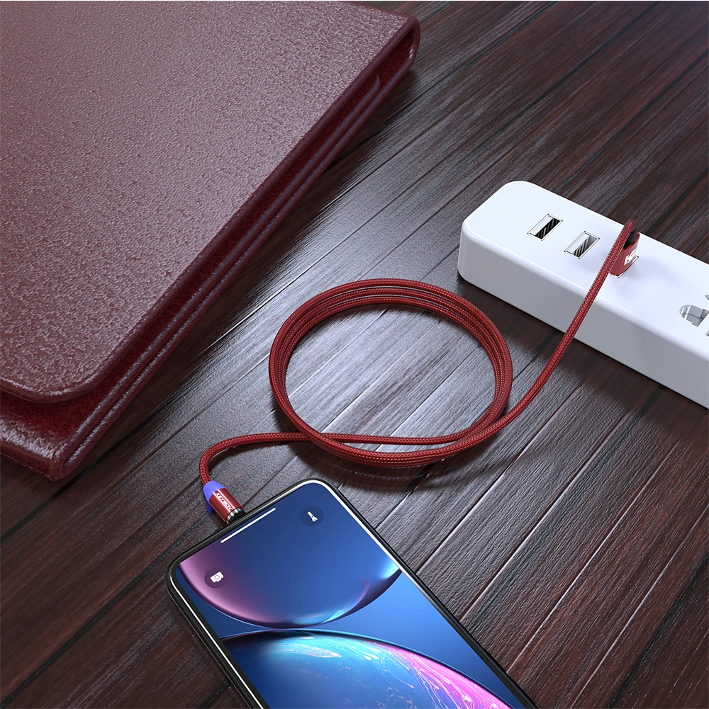 KEYSION LED Magnetic USB Cable Fast Charging Type C Cable Magnet Charger Data Charge Micro USB Cable Mobile Phone Cable USB Cord