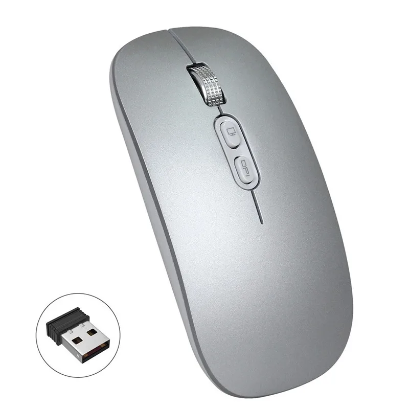 Перезаряжаемая USB 2,4 ГГц Беспроводная мышь 1600 dpi USB приемник оптическая компьютерная мышь Бесшумная эргономичная мышь для ноутбука ПК