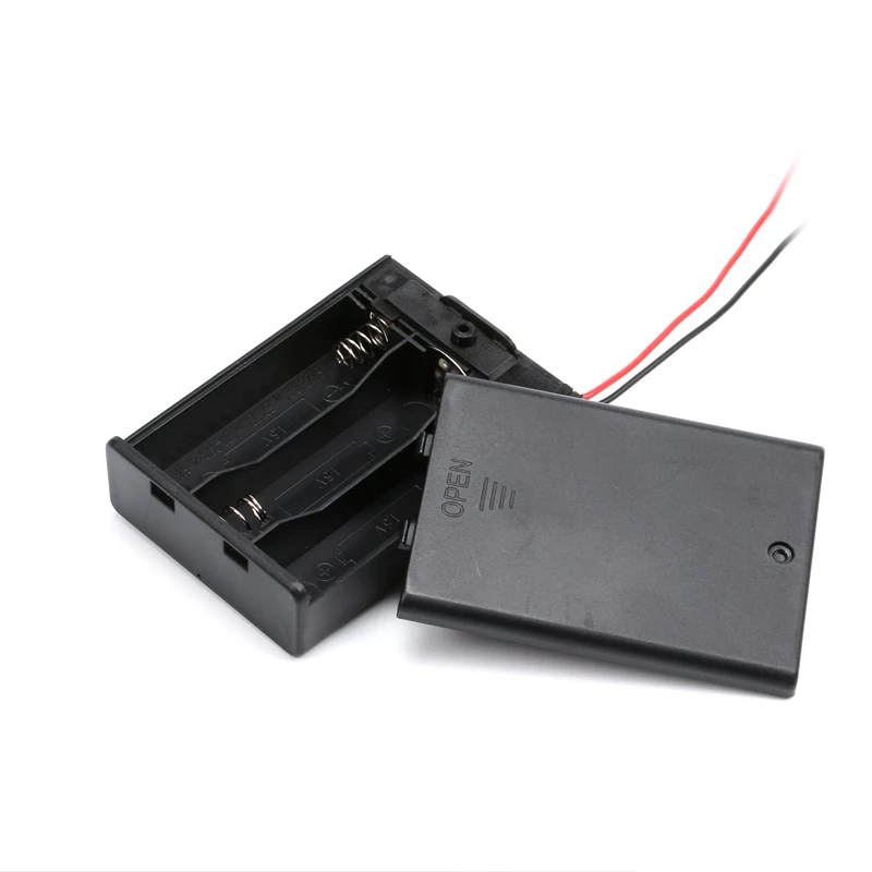 2348AA Battery Cover Storage Holder Case Box Container Cell Box With NOOFF Button For AA Battery Holder DI (2)