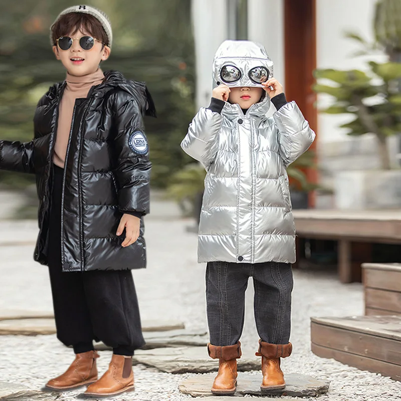 atravesar hélice Vadear 2021 nuevos niños ropa de invierno 80% pato blanco abajo de moda gafas  larga con capucha de invierno de niño abrigos - AliExpress Madre y niños