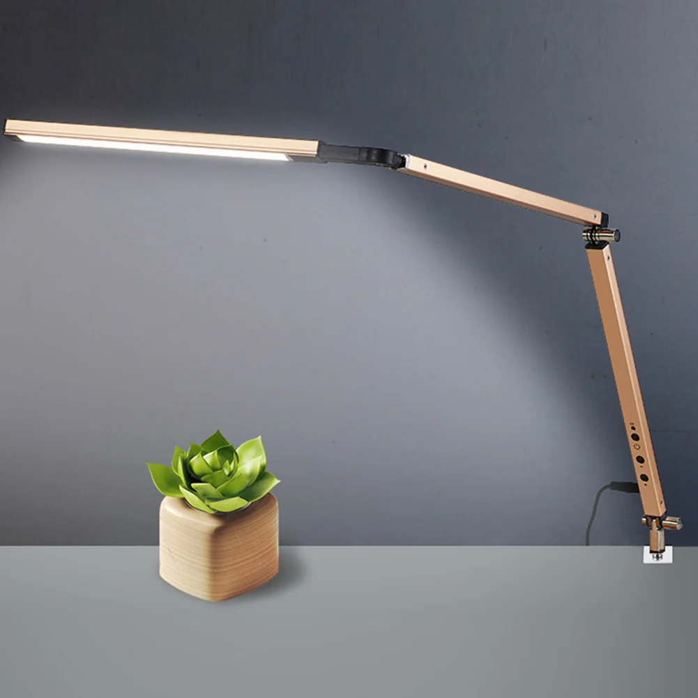 

Swing Arm LED Desk Lamp with Clamp Dimmable Table Light for Study Reading Work Office LB88