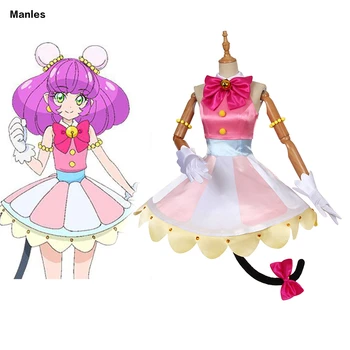 

Anime Star Twinkle Pretty Cure Costume Yuni Demon Lord Mao Cosplay Cure Cosmo Pink Cat Carnival Halloween Dress Girl Party Shoes