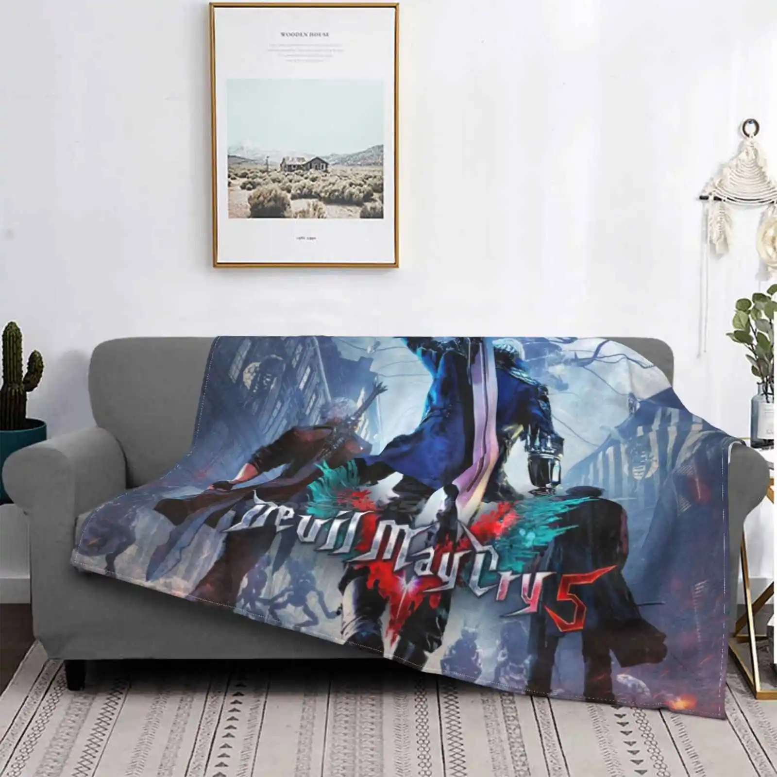 5 Ultima Coperta Super Morbida E Leggera E Sottile Dante Nero Vergil Ps5 Xbox Ps4