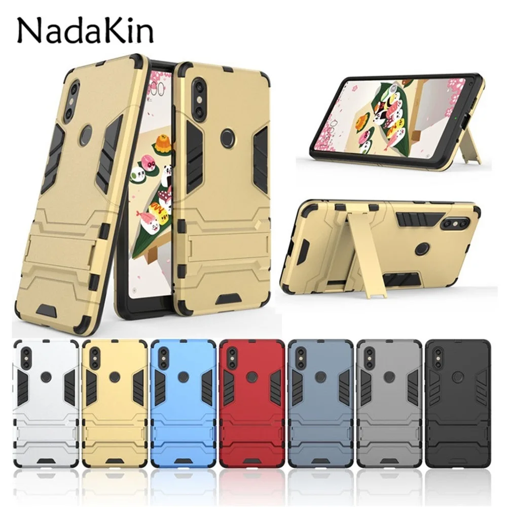 

Hybrid Iron Man Tough Defender Shockproof Armor Case Stand Holder Cover for Motorola Moto E5 G6 X4 Plus Play EU Shell