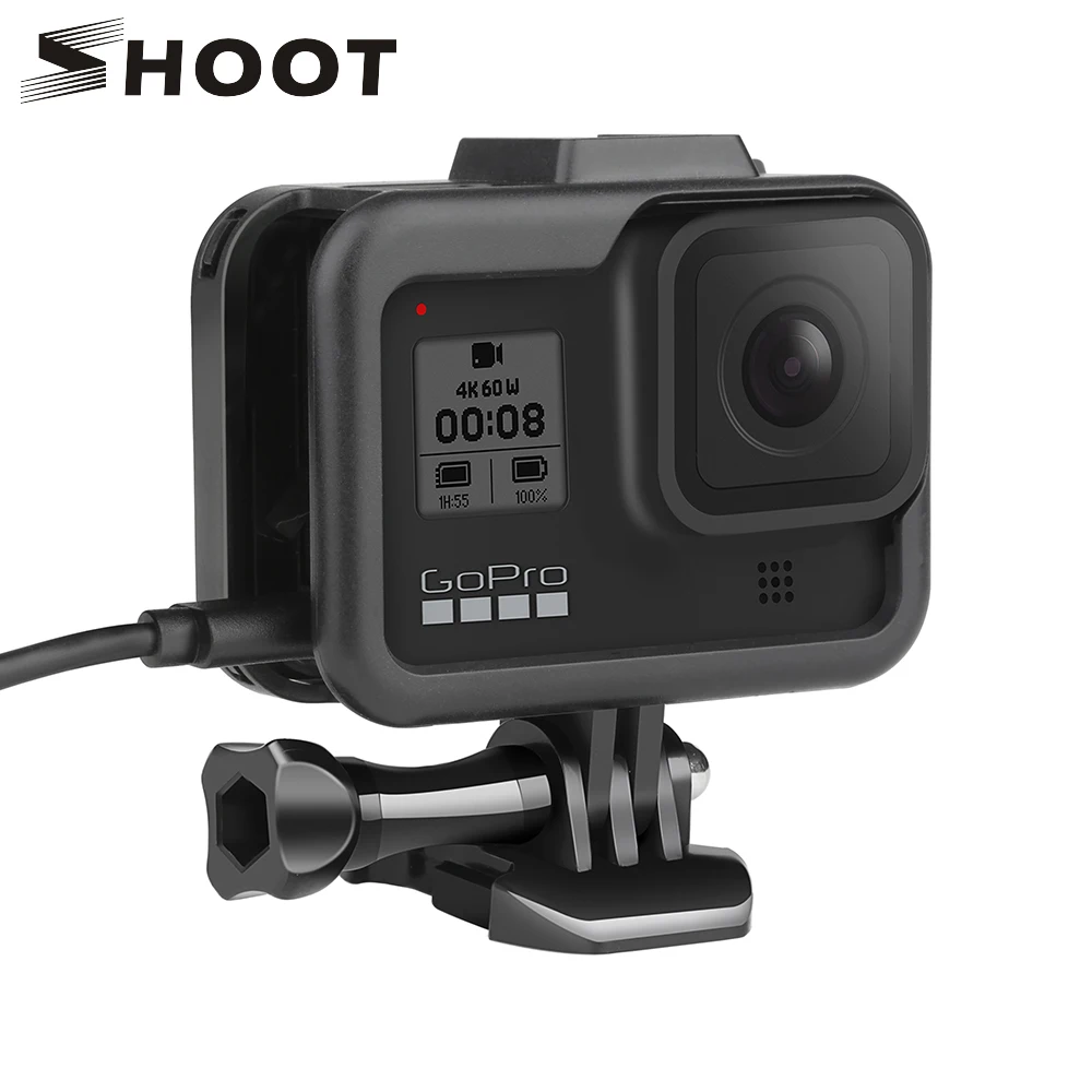 

SHOOT For GoPro Hero 8 Black Standard Protective Border Frame Housing Case Cover Shell Mount Go Pro Hero8 Black Camera Accessory