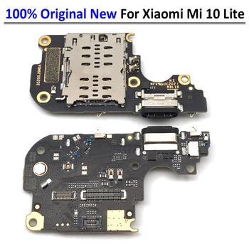 

Original New Mi10 Lite Charging Port Connector Board Parts Flex Cable With Microphone Mic For Xiaomi Mi 10 Lite