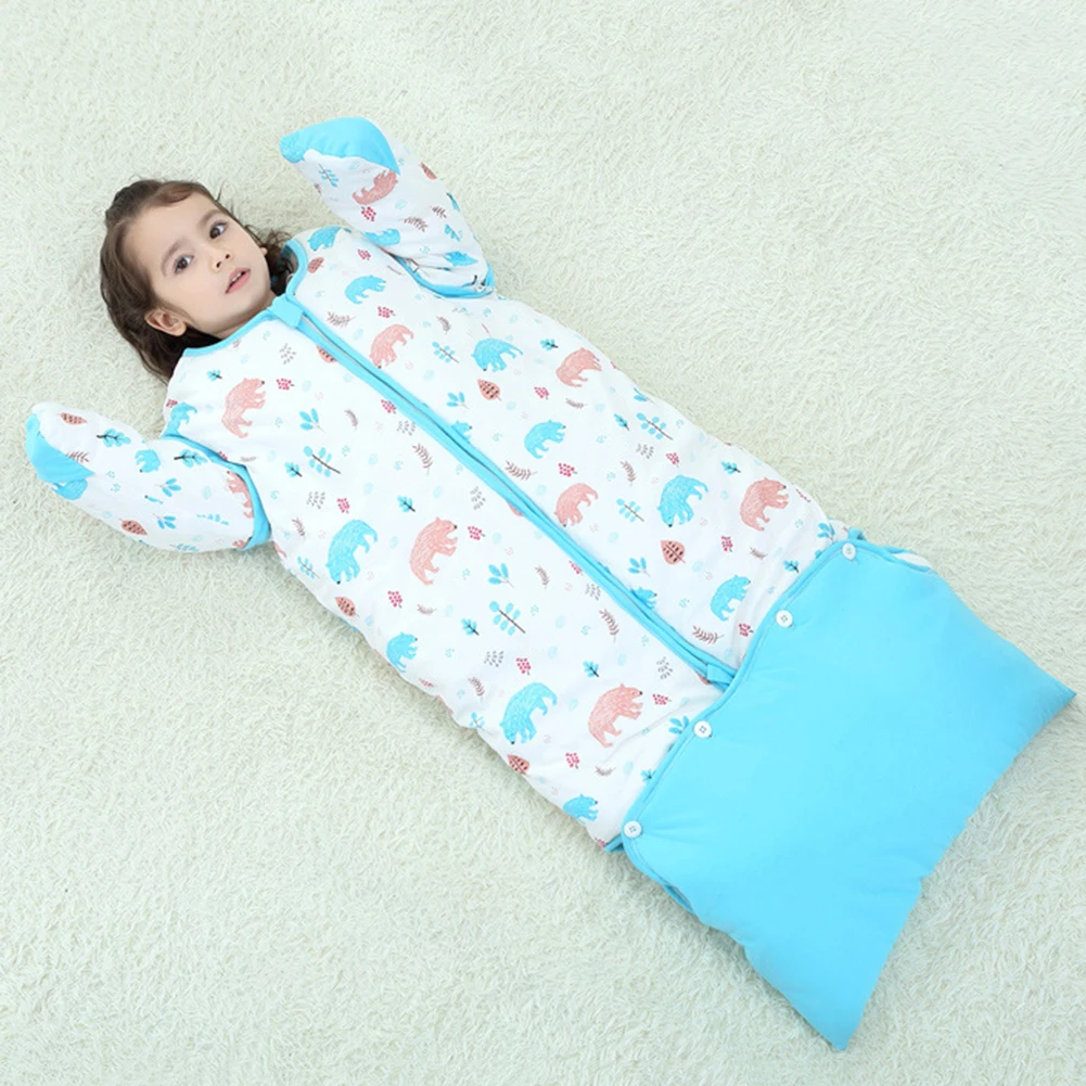 L Thick Quilt 100/120 см спальный мешок для малышей, хлопковые одеяла с длинными рукавами, удобные и теплые детские комбинезоны для малышей Oc24 - Цвет: L Thick Quilt