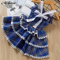 Melario/платья для девочек, платье принцессы, модная детская одежда, платья для малышей в европейском и американском стиле, детское платье на