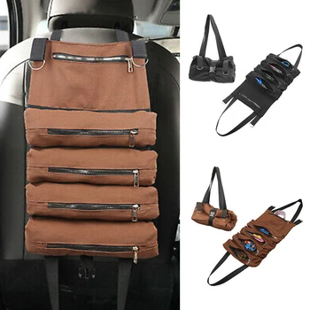 

Canvas Tool Roll Up Bag Wrench Storage Carrier Pouch Car Back Seat Organizer