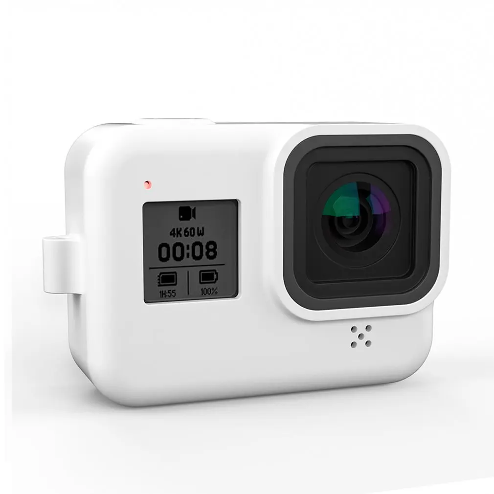 Мягкий силиконовый чехол для Gopro Hero 8, черный чехол, защитный чехол для Gopro 8, аксессуары для экшн-камеры