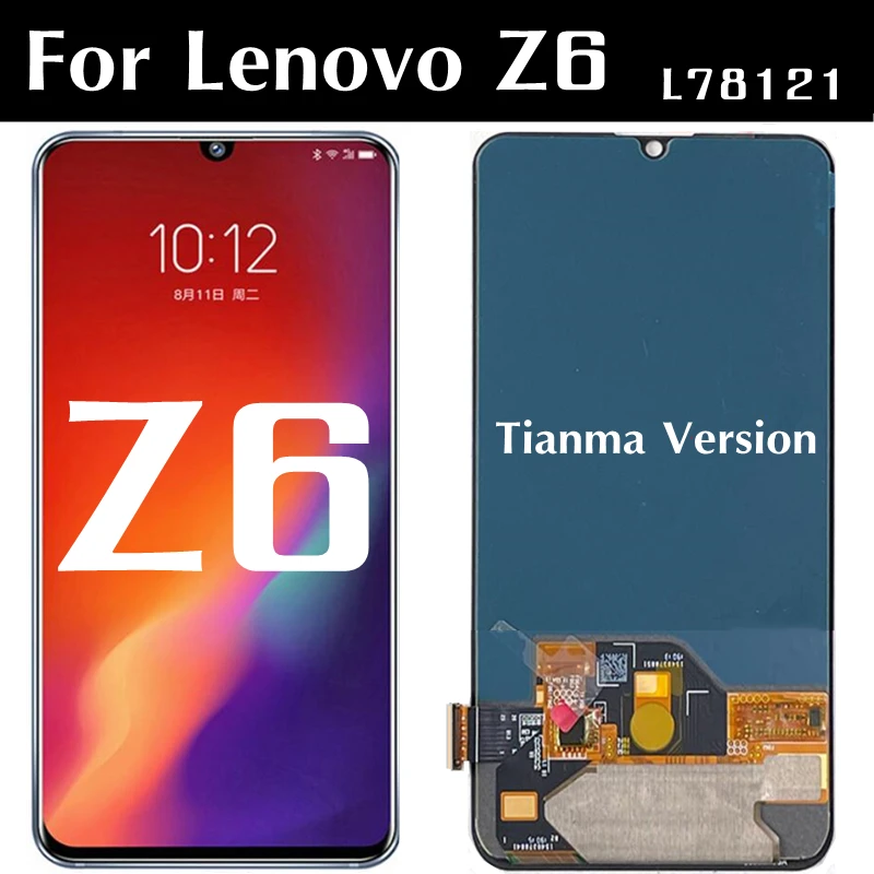 

6.39" OLED LCD For Lenovo Z6 L78121 Touch screen LCD display Digitizer Assembly Replacement