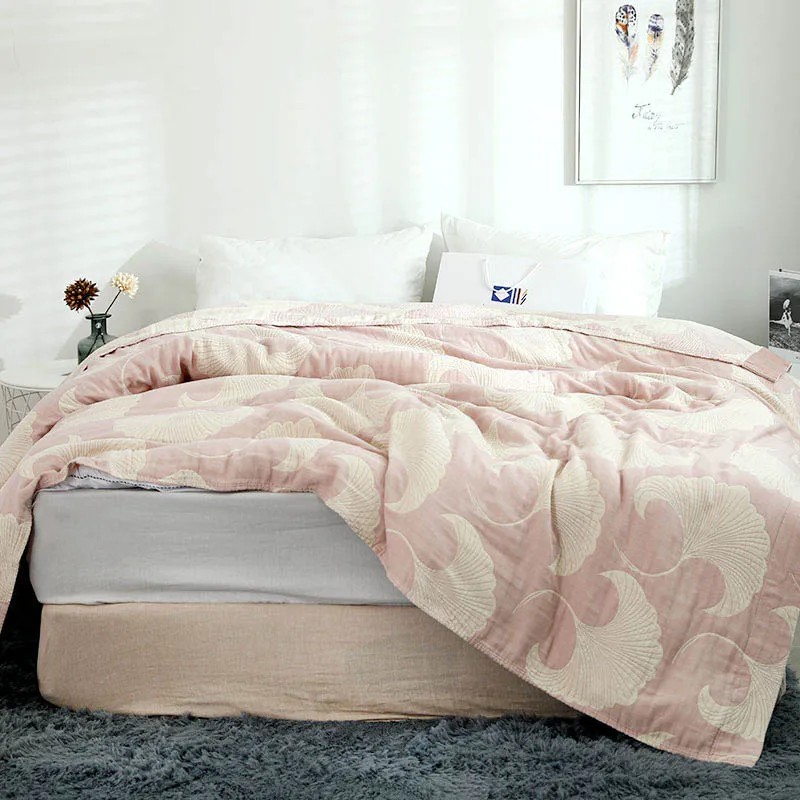 

Autumn Thin Quilt for Bed 4 Layer Gauze Blanket for Sofa Quilted Comforter Bed Cover Bedspread for Queen King Bed Bedding