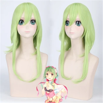 

Anime Vocaloid Hatsune Miku Gumi Cosplay Wig Green Medium Length Straight Synthetic Hair VOCALOID GUMI Clothing Wigs