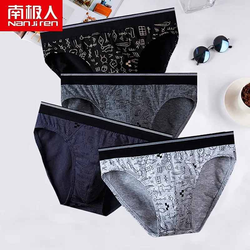 4Pcs/Lot New Men Briefs Cotton Underwear Men's Panties Underpants Male Comfortable Panties Sexy Men Shorts Man Bikini Briefs Hot