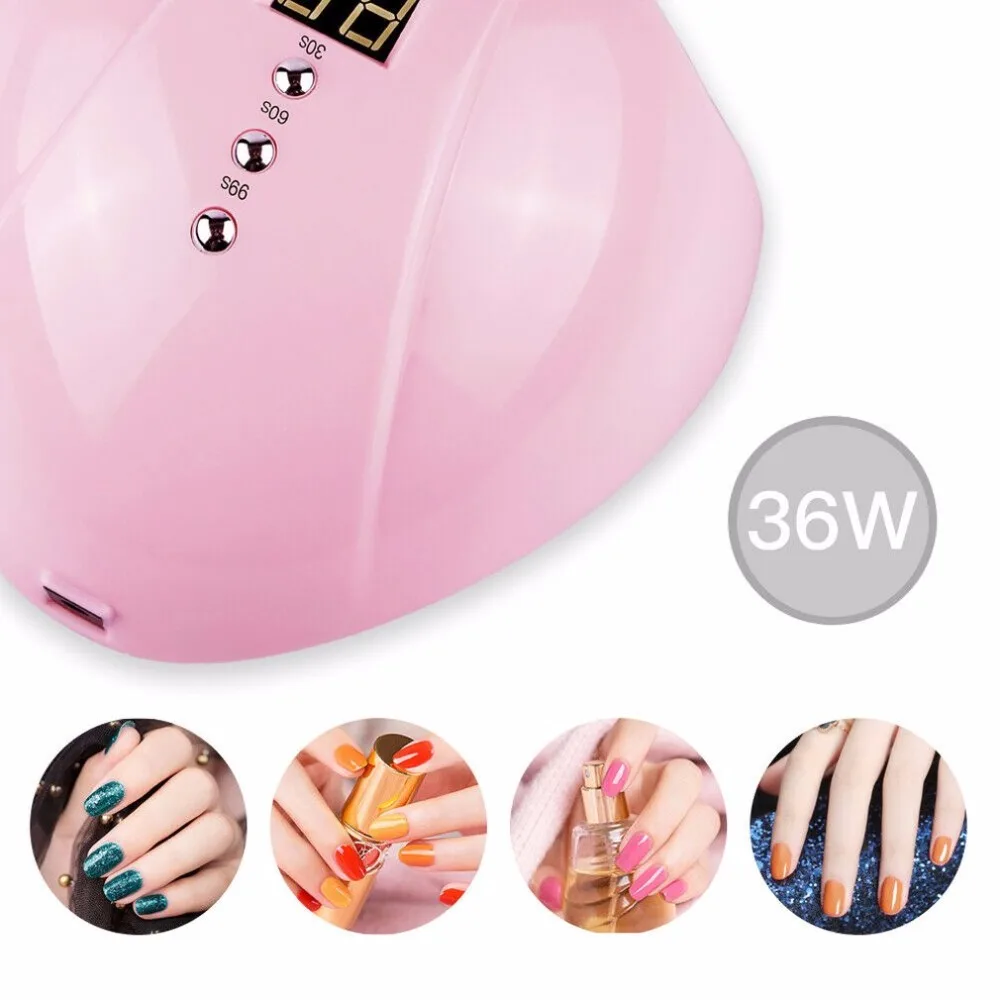 36 Вт Сушилка для ногтей USB Электрический светильник для ногтей УФ светодиодный гель умный светодиодный быстросохнущая Индукционная лампа для ногтей