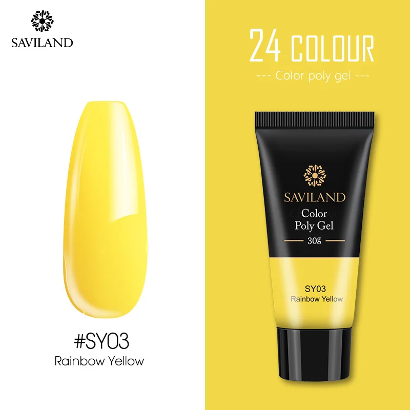 30G SY03 SAVILAND 15g Color Poly Gel Finger Extension 30g Red Blue Yellow Poly Gel Nail Gel Camouflage Soak Off UV Hard Fast Builder Gel - Цвет: 30G SY03