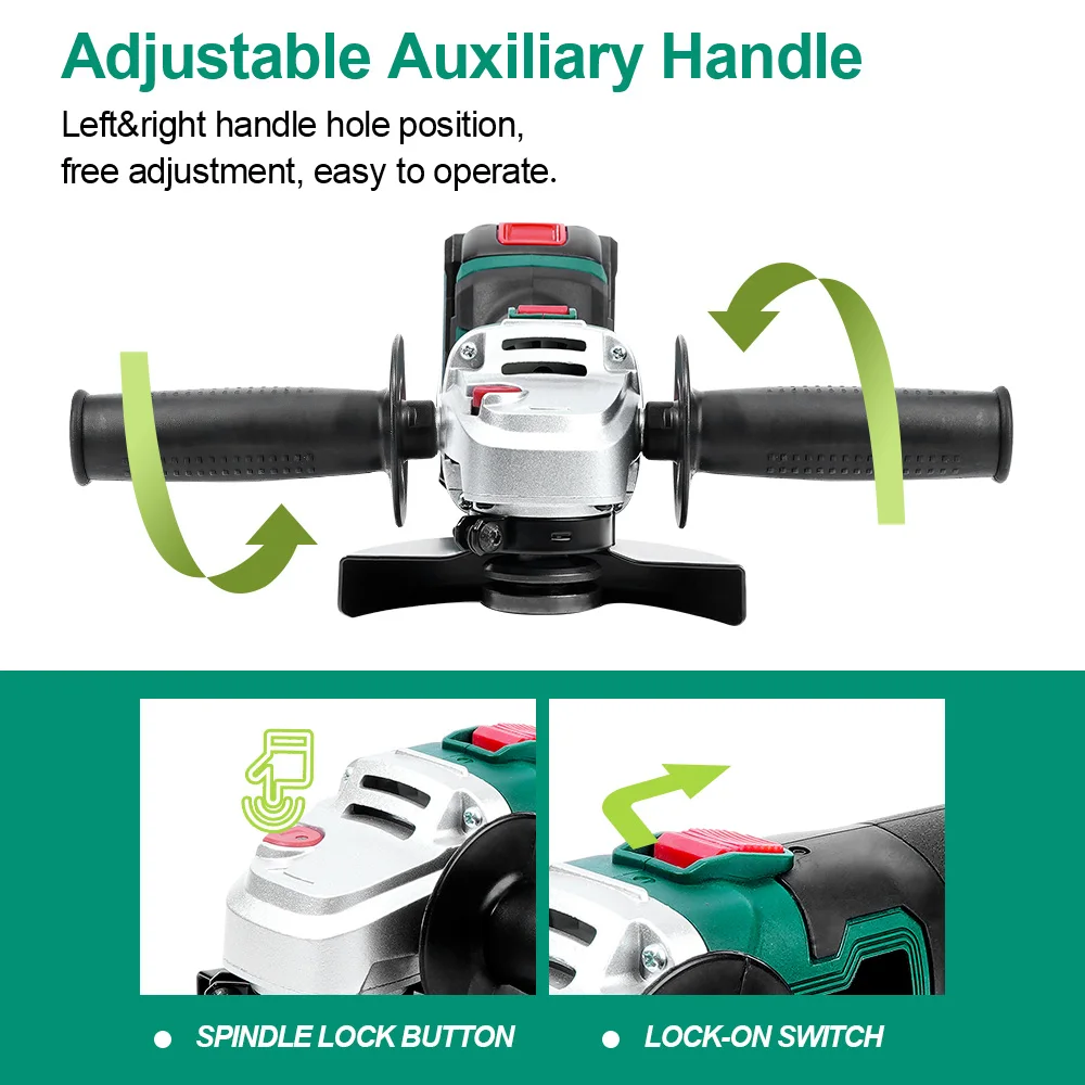 Electric Brushless Angle Grinder Cordless Grinder 20V Battery Grinder Cordless Cutting Grindering Metal POSENPRO 3