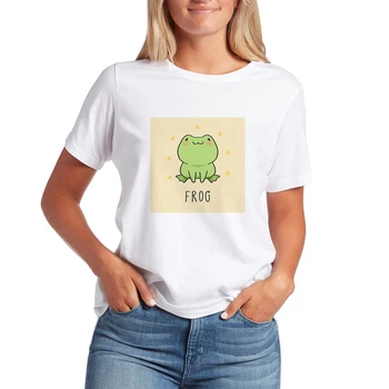 

Frog Kawaii Hipster Loose Oversize Casual Harajuku Tshirt Animal Plus Size Trendy Streetwear T-shirt Spring Summer T shirt