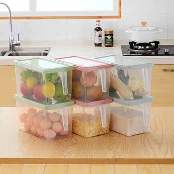 

Refrigerator Storage Box Rectangular Drawer egg Box Food Freezing Box Kitchen Storage Fresh Plastic Storage Box