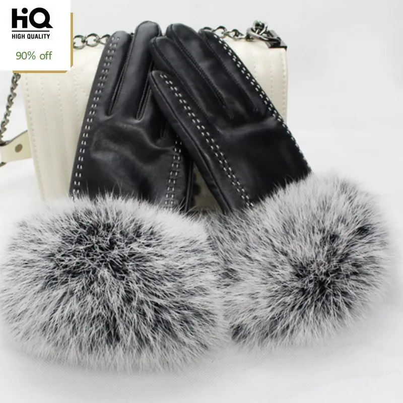 2020 Новое поступление женские перчатки роскошные меховые для женщин модные