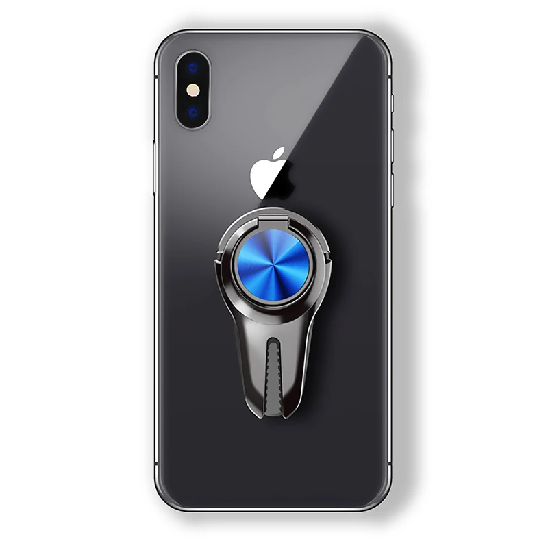 ringholder Car Phone Holder Multipurpose GPS Car Air Vent Grip Mount Stand Tablets Smartphones Finger Ring Mobile Phone Holder - Цвет: Blue