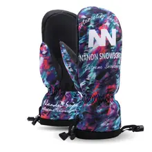 Высококачественные лыжные перчатки для женщин и мужчин, толстые водонепроницаемые противоскользящие дышащие теплые рукавицы для сноубординга