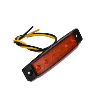 

1x 6LED Bus Boat Truck Trailer Side Marker Tail Light Lamp 12V Yellow Waterproof