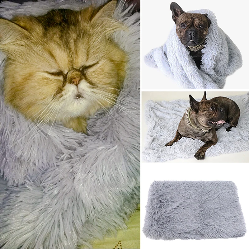 Fleece Pet Blankets Fluffy Dog Cat Bed Mats Deep Sleeping Soft Summer Winter Thin Covers For Small Large Dogs Solid Mattress | Дом и сад