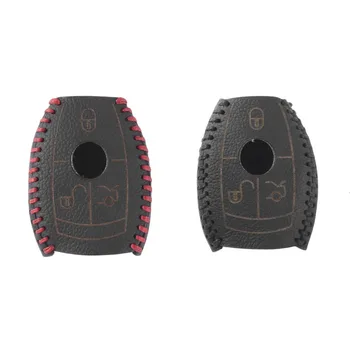 

Car Smart Key Case Leather Remote Controller Key Cover For -Benz W203 W210 W211 AMG W204 Automobiles Accessories