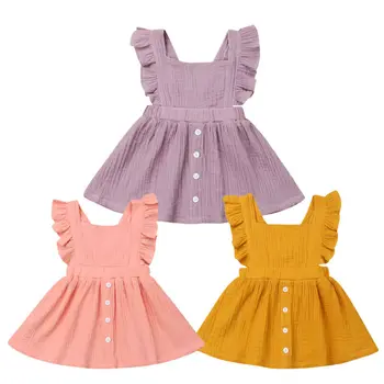 

Lovely Summer Newborn Kids Baby Girl Dress Ruffle Princess Party Dresses Clothes