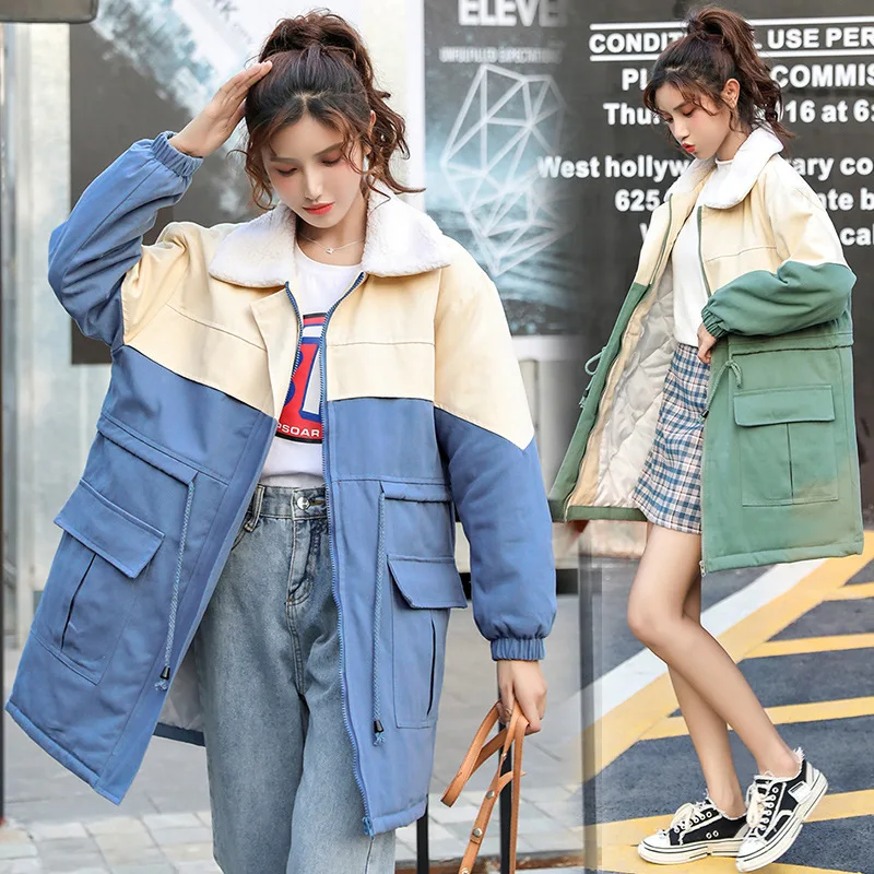 

Shanghai New Europe Sang 2020 Winter Large Size Medium-length Thick Cotton Coat Workwear