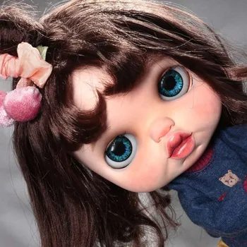 

ICY 19 joint blyth doll with makeup face with wig Girl gift Tonic meat doodle thick expression makeup doll Fat toot t002