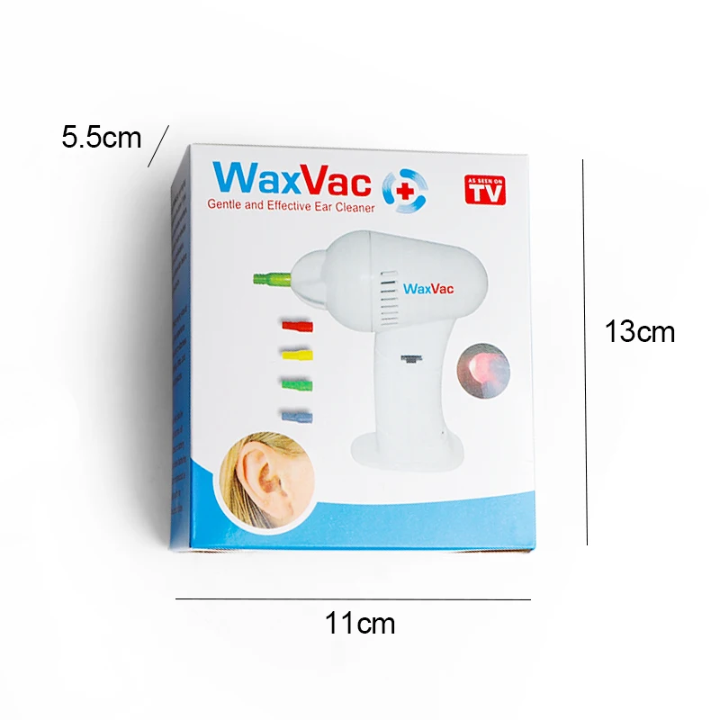 1Set 6pcs Export Original Electric Clean Headphones Out Safety Ear Cleaner Automatic Vacuum Ear Earwax 6