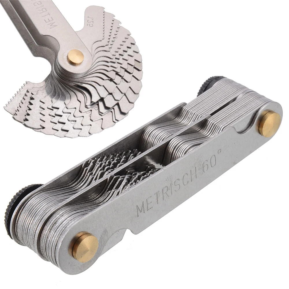 

Metric 60 and inch 55 degree thread gauge thread pitch measuring instruments for measuring tools NEW