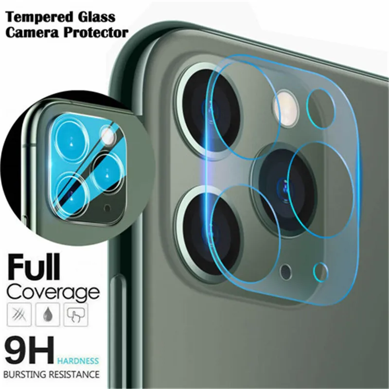 

iPhone Accessories 2PCS Clear Full Coverage HD Camera Lens Screen Protector Protective Film Tempered Glass For iPhone 11 Pro Max