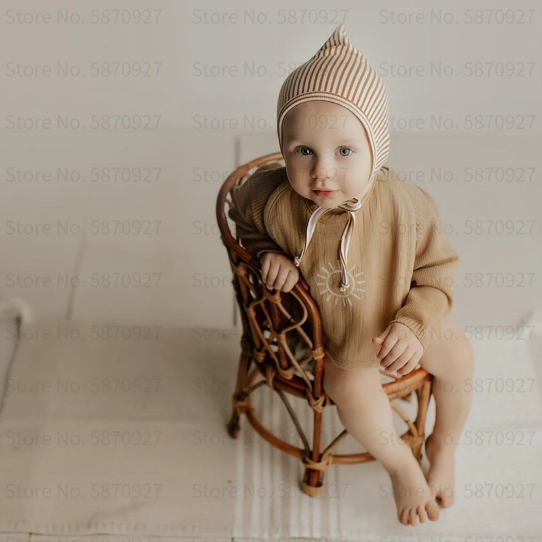 Newborn Photography Props Rattan Chair Bamboo Bed Bebe Basket Container Girl Boy Posing Studio Shooting Photo Props Fotografia