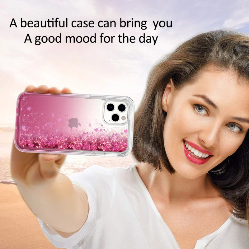 Блестящий блестящий чехол для телефона Love Heart для iphone 11 Pro Чехол для MAX XR Liquid Quicksand встроенный защитный жесткий противоударный чехол