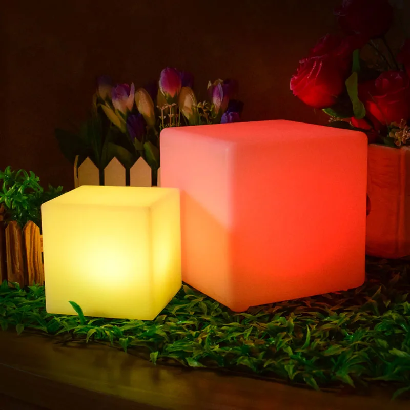 Remote Control LED Garden Light Night Lights Waterproof Outdoor Square Landscape Lawn Lamp Wedding Holiday Party Garland decor | Лампы и