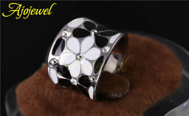 Ajojewel #7 9 милое стильное Большое широкое кольцо женские Эмалированные кольца с