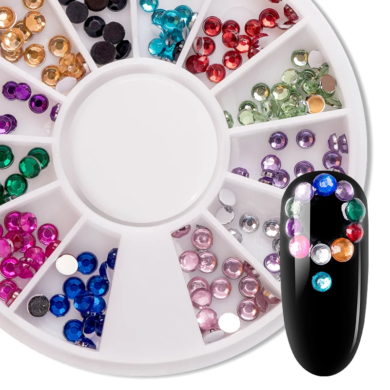 RBAN NAIL 3D Nail Decoration In Wheel Different Size /shape Various Beads Nail Decoration Pearl Diy Nail Art Manicure Decoration - Цвет: Q02152