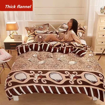 

2019 Winter thick warm quilt cover simple Flannel bedding cover single double large extra-large quilt cover