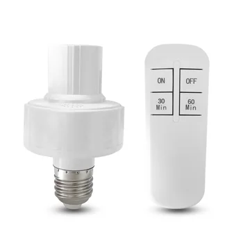 

Wireless Remote Control Lamp Holder With Timer Dimmable E26 E27 Socket 110V 220V for LED Germicidal lamp UVC 254nm kill virus
