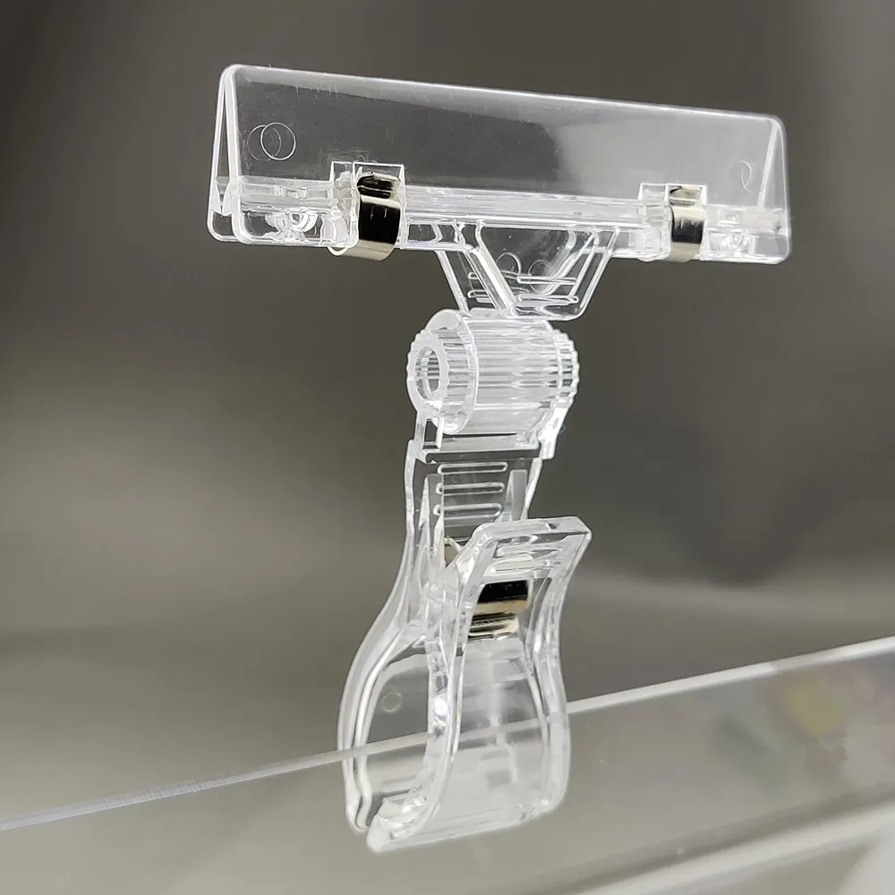 Clear Gear Rotatable Connect Pop Supermarket Retail Sign Card